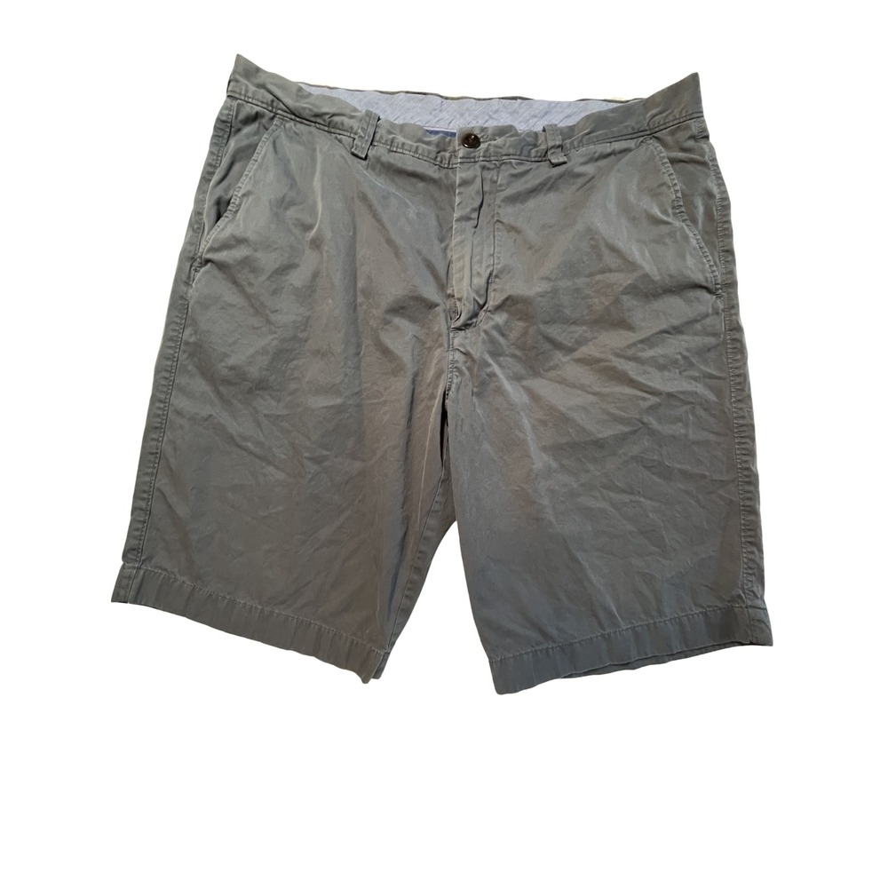 J Crew Men's Chino Shorts Size 35 Charcoal Grey Flat Front Casual Summer Classic